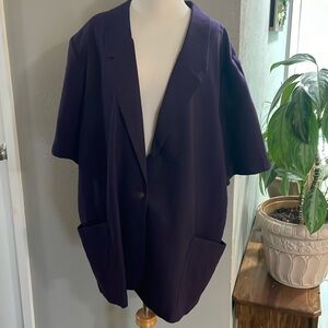 Briggs Deep Purple Linen-like Short-sleeve Jacket